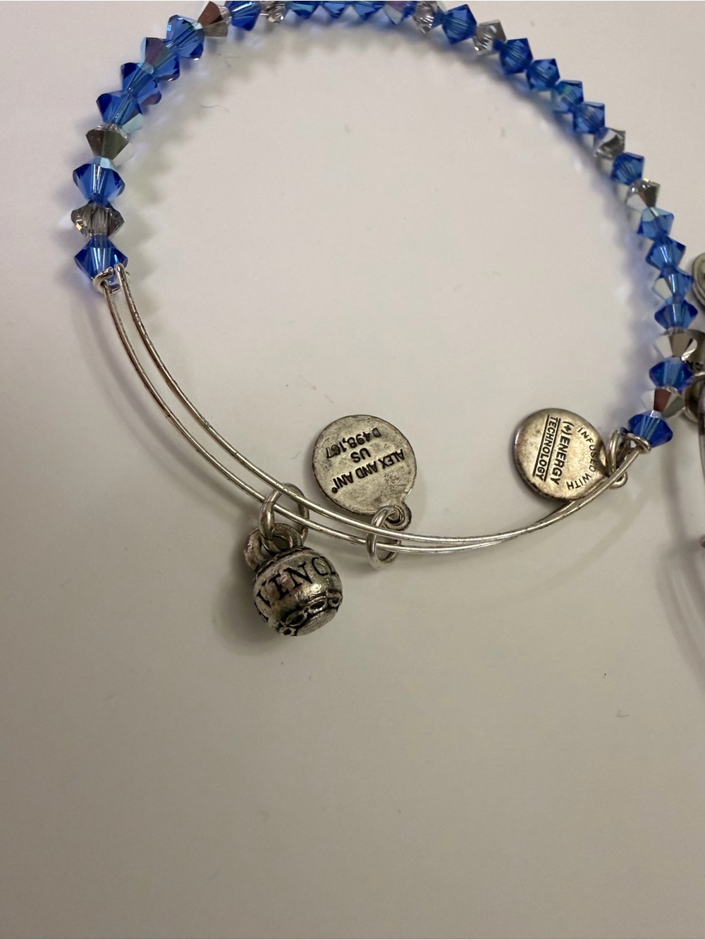 Alex and Ani Harry Potter Ravenclaw Bracelet Lot Blue Crystal & House Crest - Picture 3 of 3